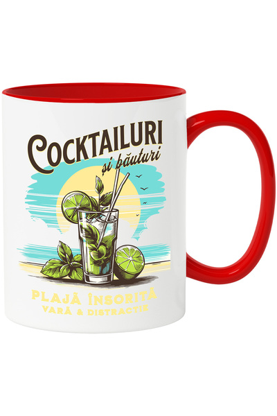 StoryGift Romania Cana Cocktailuri si bauturi. Plaja insorita, 330ml, Ceramic...