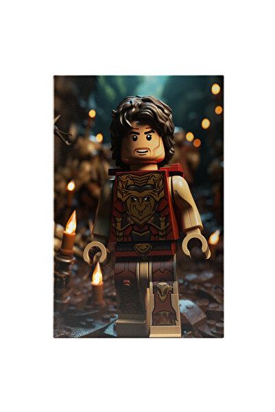 StoryGift Romania Tablou Canvas: Luptator Figurina Lego Cu Parul Mare Si Lang...