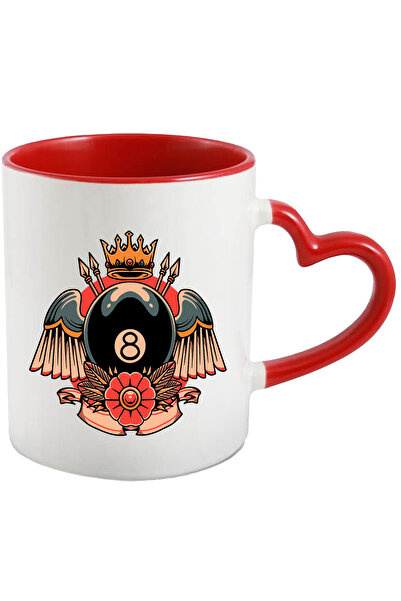 StoryGift Romania Cana Cu Minge Biliard, 8, Aripi, Floare, Sageti, Sulite, Co...