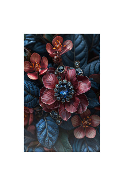 StoryGift Romania Tablou Canvas Floare Cu Diamant Albastru In Mijloc Si Alte ...