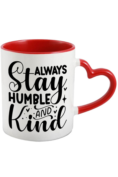 StoryGift Romania Cana Cu Inimioare Si Mesajul "always Stay Humble And Kind" ...