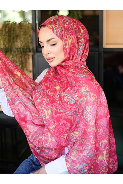 efdal şal eşarp Flora Pattern Indian Cotton Shawl