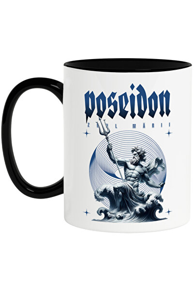 StoryGift Romania Cana Poseidon Zeul Marii Apa Adanca Barbat Cu Sulita, 330ml...