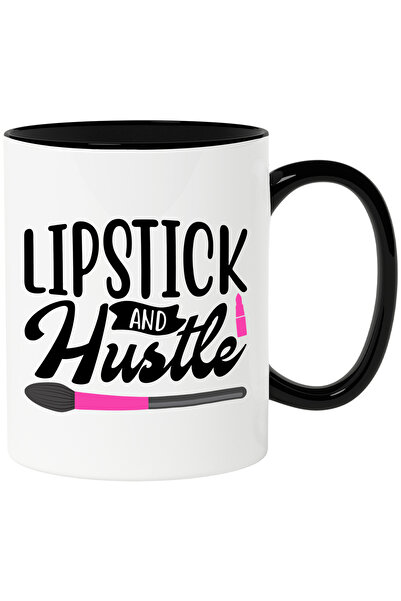 StoryGift Romania Cana Cu Textul "lipstick And Hustle" - Ruj Si Munca Cu Mane...