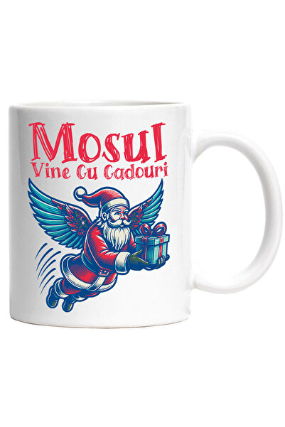 StoryGift Romania Cana Cu Mos Cu Aripi Inger Si Cadou Colorat Text Mosu Vine ...