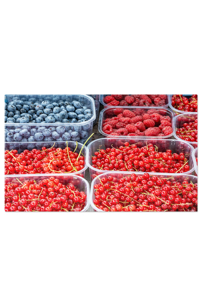 StoryGift Romania Tablou Canvas Fructe Rosii Si Albastre, Natura, Boabe, Ciorchini, Proaspet, Alimente 3703