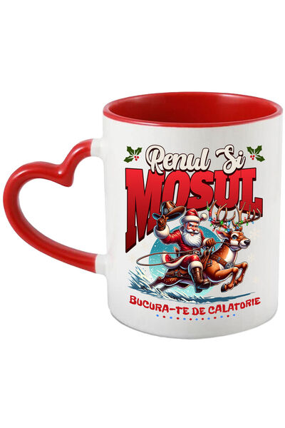 StoryGift Romania Cana Cu Mos Cracin Pe Ren Impodobit Text Bucura-te De Calat...