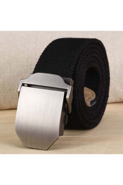 PUFO Elite casual belt for men 3.8 x 120 cm, durable, black