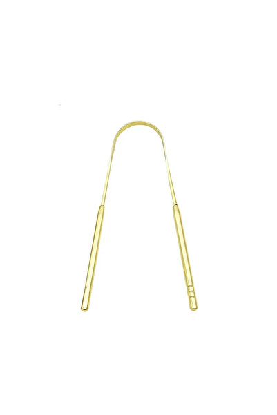 Choice مكشطة لسان من الفولاذ المقاوم للصدأ بأربعة ألوان ذهبية على شكل حرف U معدنية لتنظيف أنفاسك المنعشة