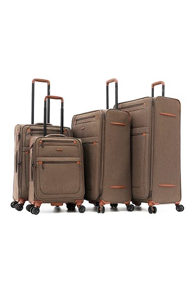 Titan SoftSide Luggage 4-Piece PVC Set-903/4T-KHAKI