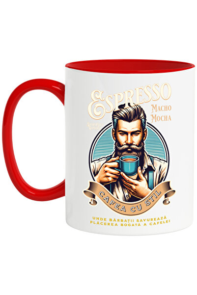 StoryGift Romania Cana Espresso. Cafea Cu Stil Barbat Savurand Placerea, 330m...