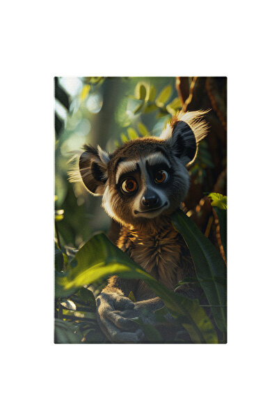 StoryGift Romania Tablou Canvas: Un Lemur Cu O Privire Fixa - Observatie Anim...