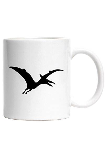 StoryGift Romania Cana Cu Dinozaur Zburator - Pterodactil Cu Maner Alb, Cu Ma...