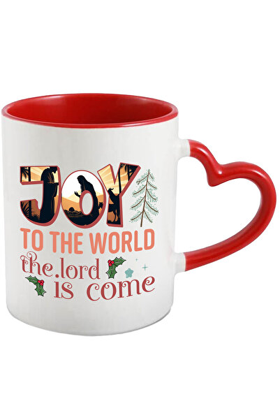 StoryGift Romania Cana cu scena Nasterii Domnului cu mesajul "Joy to the world, The Lord is come",, Cu Maner Inim STG