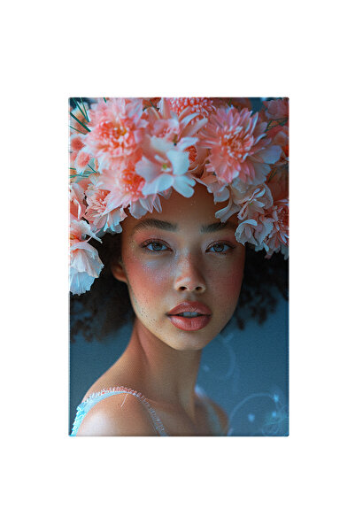 StoryGift Romania Tablou Canvas: O Femeie Care Strălucește Cu Flori În Păr - ...