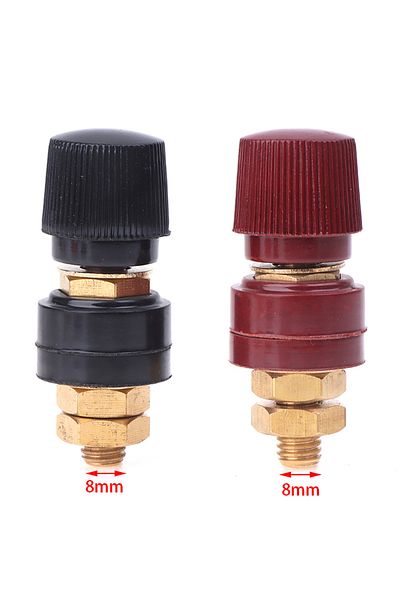 Choice White 6mm 8mm Brass Stud Premium Remote Battery Power Junction Post Connectors Replacement Terminals
