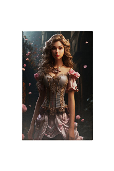 StoryGift Romania Tablou Canvas: Printesa Evul Mediu Frumusete, Blond, Lucrari De Arta, Croiala Costum, Intuneri