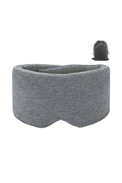 Choice قناع نوم رمادي مصنوع يدويًا من القطن بنسبة 100% معتم لمن ينامون على جا...