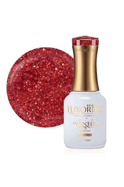 LUXORISE Ημιμόνιμο βερνίκι νυχιών Winter Collection LUXORISE, Fortune Red 15ml