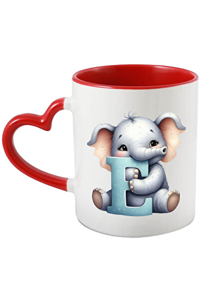 StoryGift Romania Cana Cu Elefant Cu Litera "e", Ilustratie, Pentru Copii, Sc...
