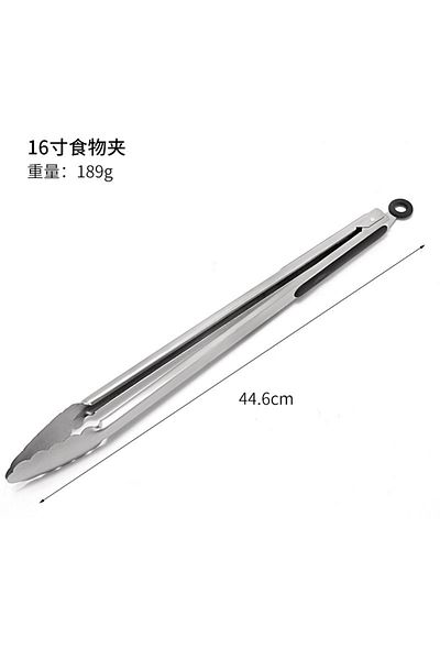 Choice 16Inch Black Steel food tongs BBQ grill tools 9 inch 12 inch 14 inch 16 inch factory wholesale stain