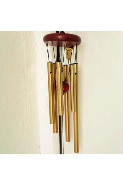 PUFO Clopoțel de vânt cu 5 tuburi sonore metalice pentru casă sau grădină, model Feng-Shui cu bufnițe