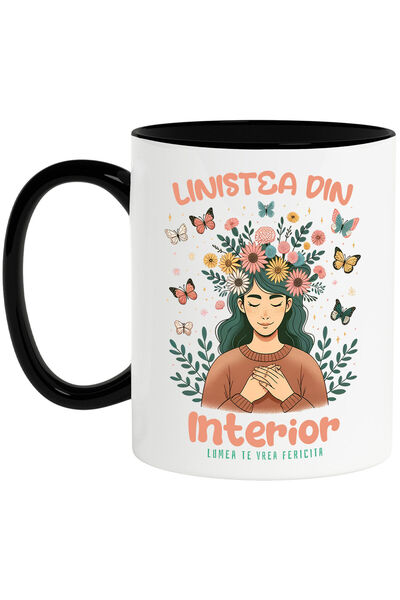 StoryGift Romania Cana Cu Fata Coroana De Flori Text Linistea Din Interior Lu...