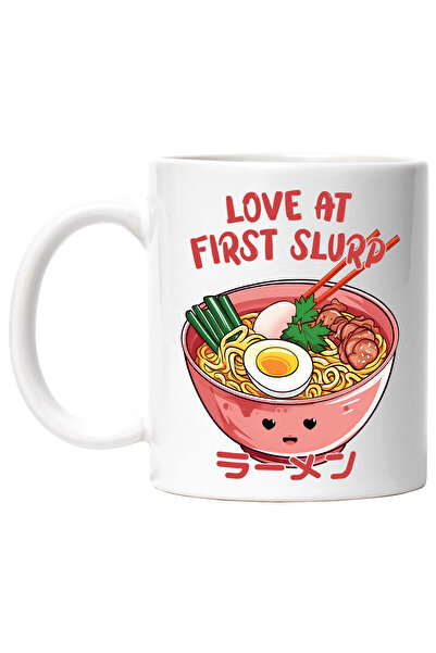 StoryGift Romania Cana Cu Mesajul "love At First Slurp", Ilustratie, Mancare,...