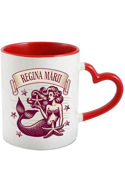 StoryGift Romania Cana Cu Sirena Cu Stele De Mare, Lume Acvatica Text Regina ...