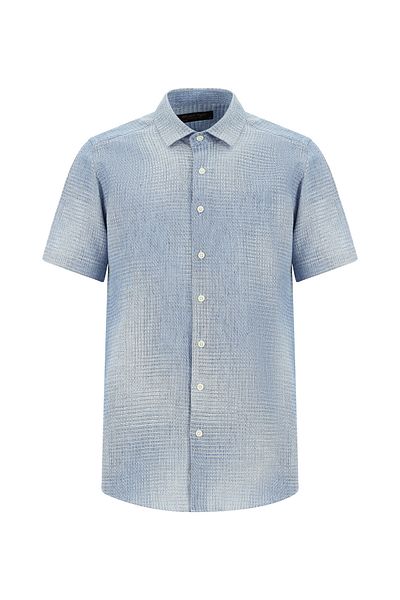 Kiğılı Short Sleeve Regular Fit Patterned Linen Shirt