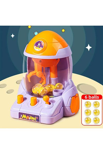 Choice Orange Space Rocket Game Console, Children's Ball Catching Machine, Mini Claw Machine Toy, Parent-ch