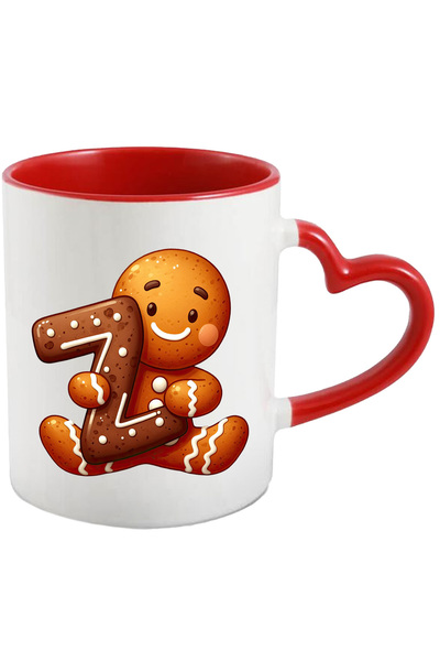StoryGift Romania Cana Cu Un Omulet Facut Din Turta Dulce Care Tine Litera "z" | Ilustratie | Elev, Cu Maner Inim Stg