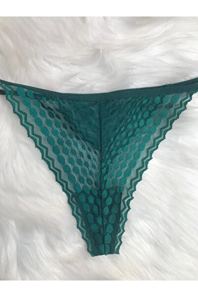 COLOR DE PIEL Γυναικεία στρινγκ εσώρουχα 3 τεμαχίων (Μαύρο-Κόκκινο-Πράσινο)