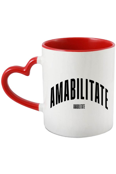 StoryGift Romania Cana Cuvantul Amabilitate, Motivational, Self Help, Intelegere De Sine, Aprecier, Cu Maner Inim Stg