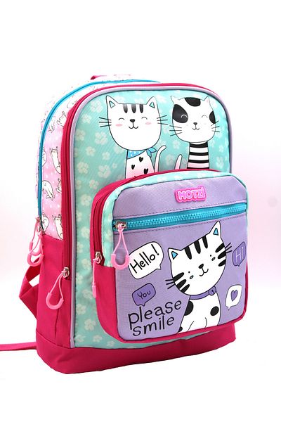 Motzi Pink Cat Four-Eyed Backpack