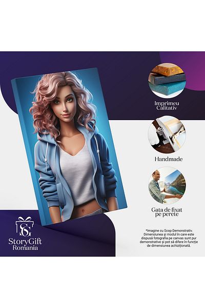 StoryGift Romania Tablou Canvas: Elsa In Secolul Xxi Costum , Fata, Accesoriu De Moda, Design Vestimentar, Foto