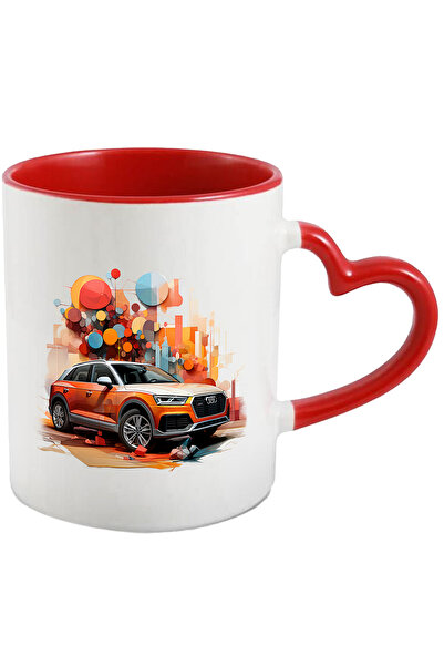 StoryGift Romania Cana Cu Masina, Audi, Cuburi, Cercuri, Ilustratie, Abstract...