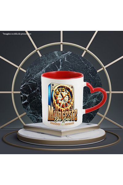 StoryGift Romania Timoul Trece Motivational Text Mug Work Hard!, 330ml, Ceramic with Handle, With,STG.