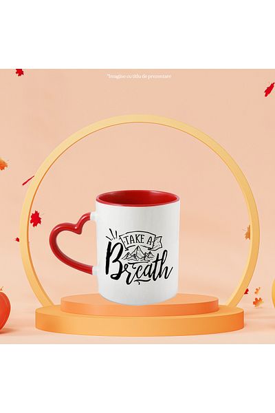 StoryGift Romania Mug with mountains and the message in English "Take a breath" - take a breath/o p, Cu,STG