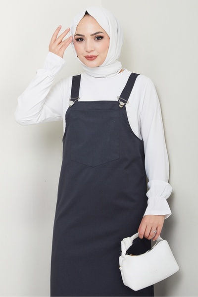 Bestenur Gavin Pocket Gabardine Gilet 1404 - Anthracite