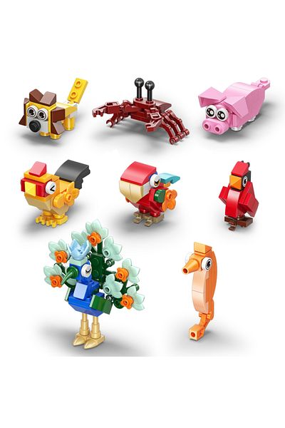 Choice 8 Animals Insect Animals Model Set Building Blocks Toy Assembly Bee Dragonfly Mantis Bricks Toy Inte