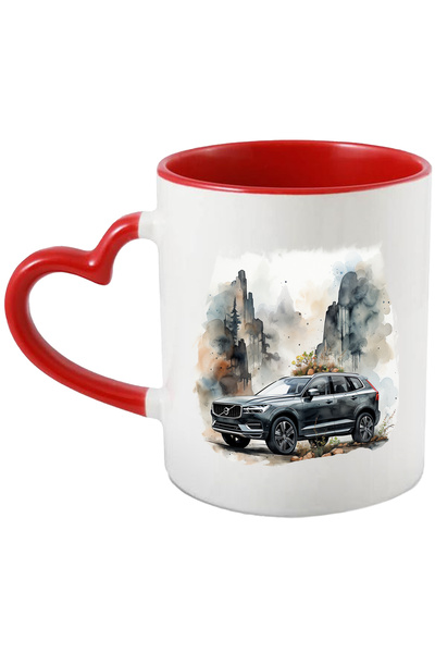 StoryGift Romania Cana Cu Masina, Volvo Xc60, Padure, Munti, Brazi, Multicolo...