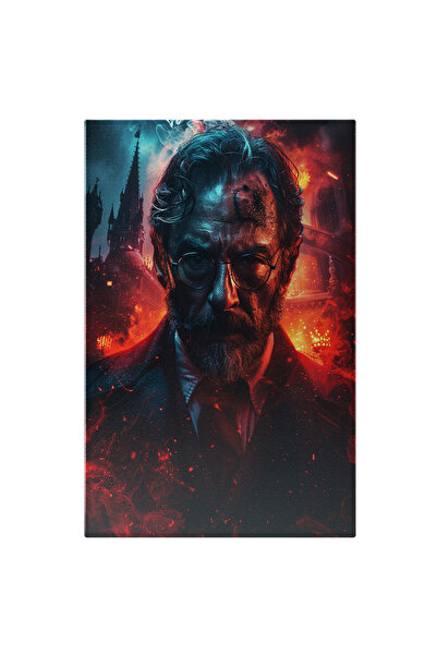 StoryGift Romania Tablou Canvas Personaj Masculin Cu Ochelari Si Semne Pe Fat...