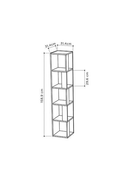 Mourah Home Piano Modern Corner Bookcase Display Unit White