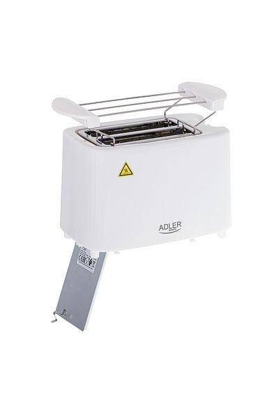 adler Prăjitor de pâine Ad 3223, 900w, pentru două felii, 6 niveluri, încălzire, alb