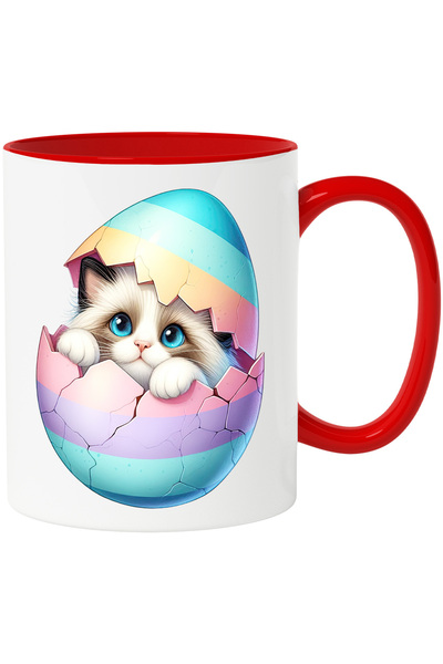 StoryGift Romania Cana cu o pisicuta Birmaneza care iese dintr-un ou spart | ...