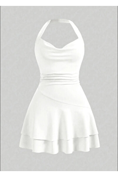 MYCPARL Μίνι φόρεμα από ελαστικό ύφασμα με λουράκι στο λαιμό