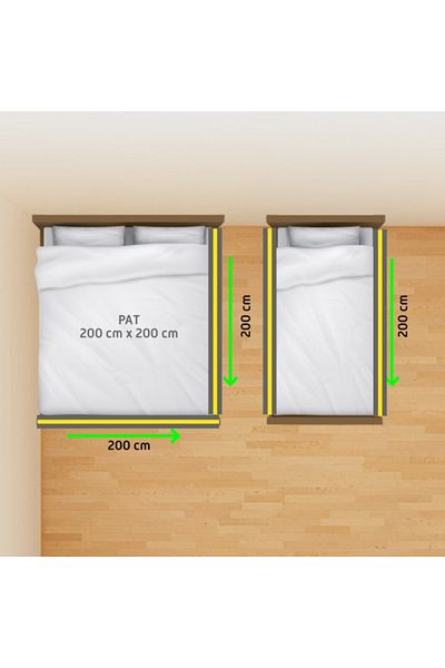 Chock chick Premium Package: 2 Bed Side Protectors, Xxl Size 200x200 Cm Connector Set