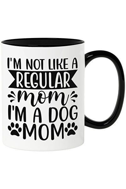 StoryGift Romania Cana Cu Labute Pentru Mamele Care Nu Sunt Obisnuite, Ci Sunt Mame De Caini Cu Ma, Cu Maner Negru Stg