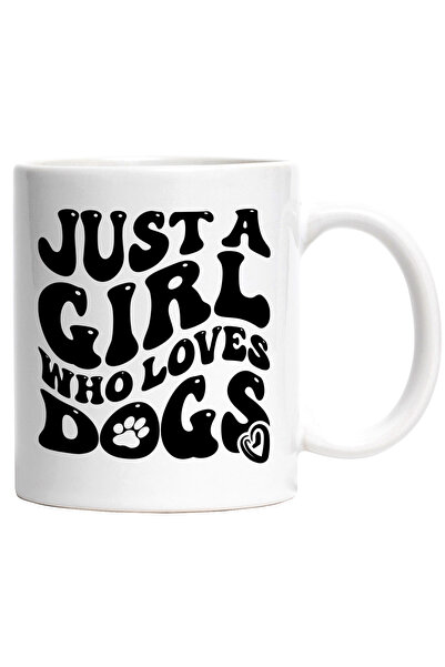 StoryGift Romania Cana Cu Textul "doar O Fata Care Iubeste Cainii" Cu Maner A...